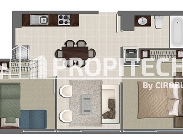 Departamento en venta en Coronel souper 4060, Estación Central - 2 dormitorios, 1 baño