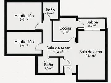 Departamento en venta en Avenida Manuel Rodríguez 867, Santiago - 2 dormitorios, 2 baños
