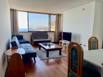 Departamento en arriendo mensual en Avenida San Martín, Viña del Mar - 3 dormitorios, 2 baños