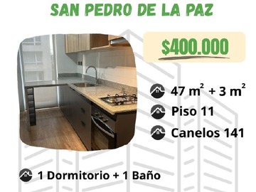 Departamento en arriendo mensual en Departamento arriendo san pedro, 1 dormitorio + 1 baño, San Pedro de la Paz - 1 dormitorio, 1 baño