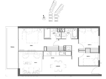 Departamento en venta en Concón. Quinta Región. (70845), Concón - 3 dormitorios, 2 baños