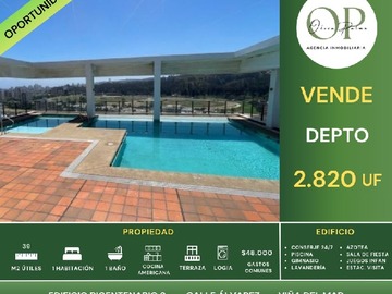 Departamento en venta en Álvarez 1822, Viña del Mar - 1 dormitorio, 1 baño