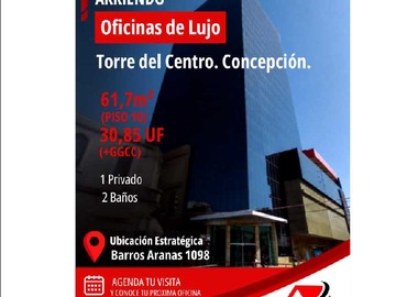 Oficina en arriendo mensual en Arriendo oficina, Torre del Centro. Concepción (177805), Concepción