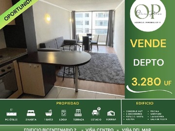 Departamento en venta en Se Vende Depto 2h1b+B+E, Bicentenario 2, Viña del Mar - 2 dormitorios, 1 baño