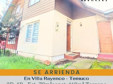 Casa en arriendo mensual en Parque rayenco//barros arana//uct campus norte, Temuco - 3 dormitorios, 1 baño