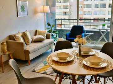 Departamento en arriendo mensual en Santa Rosa 250, Santiago - 1 dormitorio, 1 baño