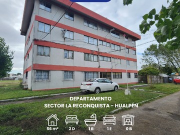 Departamento en venta en La reconquista, Hualpén - 2 dormitorios, 1 baño