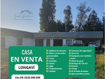 Casa en venta en Longaví, Longaví - 4 dormitorios, 2 baños