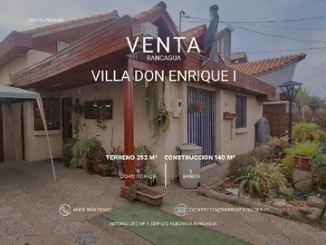 Casa en venta en taltal, Rancagua - 5 dormitorios, 3 baños