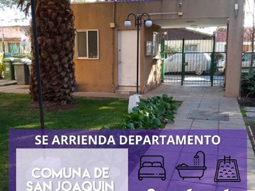 Departamento en arriendo mensual en Depto | 2D + 1B | San Joaquín (174151), San Joaquín - 2 dormitorios, 1 baño