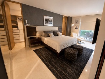 Departamento en arriendo mensual en Gerónimo de alderete/kennedy, Vitacura - 1 dormitorio, 3 baños