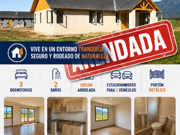 Casa en arriendo mensual en Arriendo Exclusiva Casa Nueva en Coltauco - 3 dormitorios, 2 baños