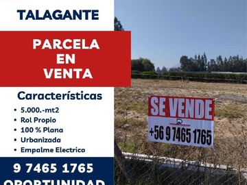 Terreno en venta en Espacio Perfecto para Tu Proyecto Ideal (159073), Talagante