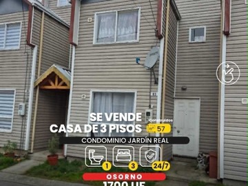 Casa en venta en Casa en Condominio Ideal para inversión (180568), Osorno - 3 dormitorios, 1 baño