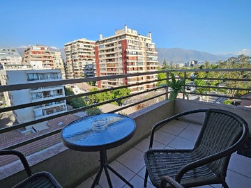 Departamento en arriendo mensual en Arriendo depto las condes 2d+2b+1est+0bod 65m2 amoblado coló, Las Condes - 2 dormitorios, 2 baños