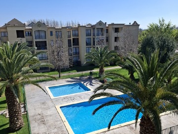 Departamento en arriendo mensual en Condominio jardin oeste ii, Cerrillos - 3 dormitorios, 2 baños