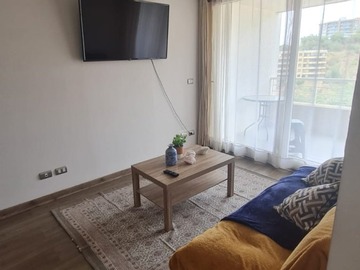 Departamento en arriendo mensual en Rene Pienovi 1055 Torre Mediterráneo, Condominio Siete Mares, Viña del Mar - 2 dormitorios, 1 baño