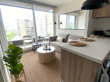 Departamento en arriendo mensual en Las tranqueras y av. Las condes, Las Condes - 1 dormitorio, 1 baño