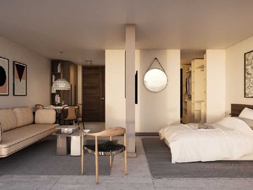 Departamento en arriendo mensual en Arriendo 1D/ bodega en condominio, piscina (80145), Ñuñoa - 1 dormitorio, 1 baño