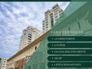 Departamento en arriendo mensual en Arrienda g&d hidalgo propiedades, Viña del Mar - 4 dormitorios, 3 baños