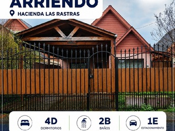 Casa en arriendo mensual en 8 sur 47 oriente hacienda las rastras, Talca - 4 dormitorios, 2 baños