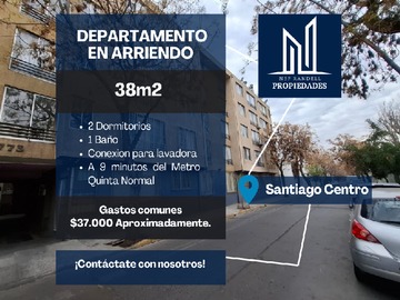 Departamento en arriendo mensual en Arriendo Departamento con Excelente Ubicación - 2 dormitorios, 1 baño
