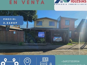 Casa en venta en Calle valparaiso, Temuco - 4 dormitorios, 1 baño
