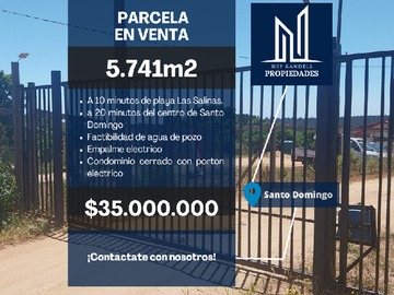 Terreno en venta en Parcela en Venta Santo Domingo, Región de Valparaíso