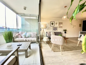 Departamento en arriendo mensual en Amoblado!! hermoso depto vista despejada al parque, Las Condes - 2 dormitorios, 2 baños
