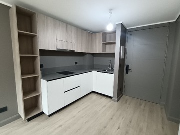 Departamento en arriendo mensual en Departamento 37mt2 Termopanel. Zona República y Metro Toesca - 1 dormitorio, 1 baño