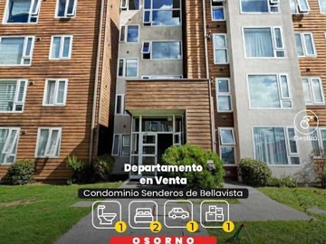 Departamento en venta en Excelente departamento Senderos Bellavista (170473), Osorno - 2 dormitorios, 1 baño