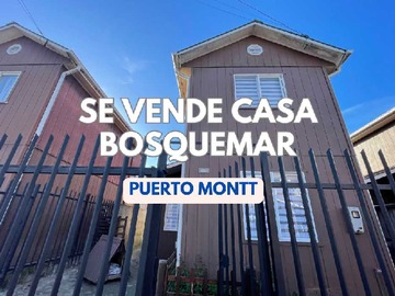 Casa en venta en Venta de casa en Puerto Montt, Bosquemar (82635), Puerto Montt - 2 dormitorios, 1 baño