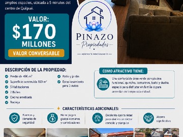 Casa en venta en Mena, Quilpué - 5 dormitorios, 3 baños