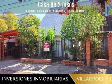 Casa en venta en 3 oriente #0643, Talca - 2 dormitorios