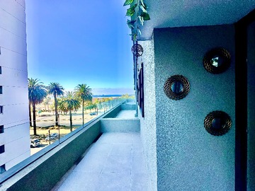 Departamento en arriendo mensual en Estudio Premium Vista al Mar y AmpliaTerraza (169223), Valparaíso - 1 dormitorio, 1 baño