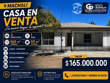 Casa en venta en Exclusiva y hermosa propiedad 100% remodelada en machali!!! oportunidad unica, Machalí - 2 dormitorios, 1 baño