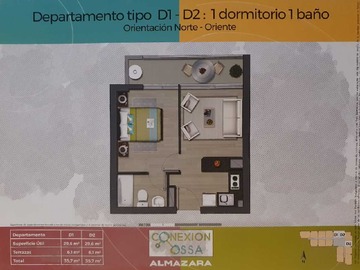 Departamento en arriendo mensual en A una cuadra del Metro La Cisterna 1 Dormitorio (87357), La Cisterna - 1 dormitorio, 1 baño