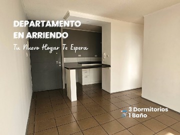 Departamento en arriendo mensual en Sector la florida, condominio valles de la florida ii, La Serena - 3 dormitorios, 1 baño