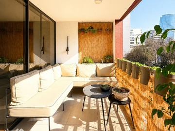 Departamento en arriendo mensual en Metro el golf, Las Condes - 2 dormitorios, 2 baños