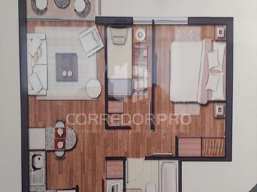 Departamento en venta en Departamentos con 2d+1b+ terraza y bodega. Cercanos a metro., Estación Central - 2 dormitorios, 1 baño