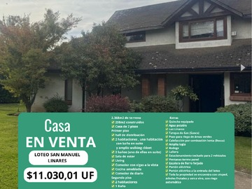 Casa en venta en Linares, Linares - 4 dormitorios, 3 baños