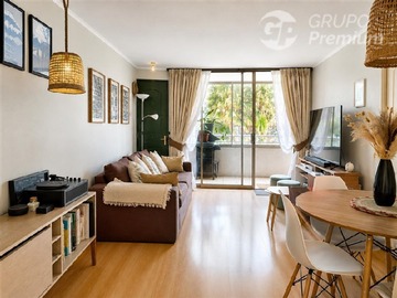 Departamento en arriendo mensual en A 5 minutos caminando desde metro ALCANTARA!! sector de El Golf, muy tranquilo, Las Condes - 1 dormitorio, 1 baño