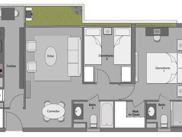 Departamento en venta en Vespucio/las torres, Macul - 2 dormitorios, 2 baños