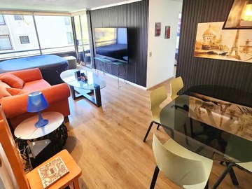 Departamento en arriendo mensual en Exclusivo depto con jacuzzi - ggcc inc, Providencia - 2 dormitorios, 2 baños