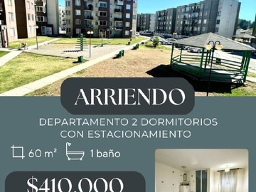 Departamento en arriendo mensual en Departamento 2 dormitorios con estacionamiento bellavista, Concepción - 2 dormitorios, 1 baño