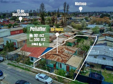 Casa en venta en 12 De Septiembre 2852, Peñaflor, Santiago Metropolitan Region 9750000, Chile, Peñaflor - 4 dormitorios, 1 baño