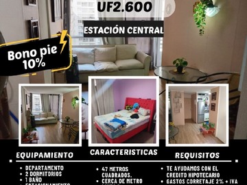 Departamento en venta en Santa petronila 32, Estación Central - 2 dormitorios, 1 baño