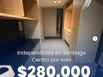 Departamento en arriendo mensual en General Gonzalez Balcarce 2020, Santiago - 1 dormitorio, 1 baño