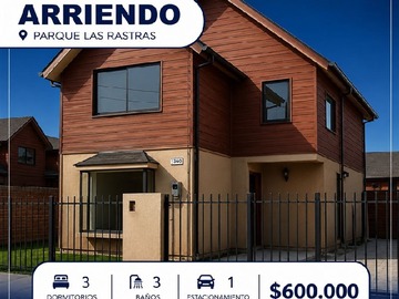 Casa en arriendo mensual en Parque las rastras, Talca - 3 dormitorios, 3 baños