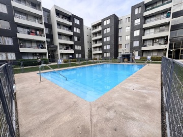 Departamento en arriendo mensual en Condominio san alberto, padre hurtado, Padre Hurtado - 3 dormitorios, 2 baños